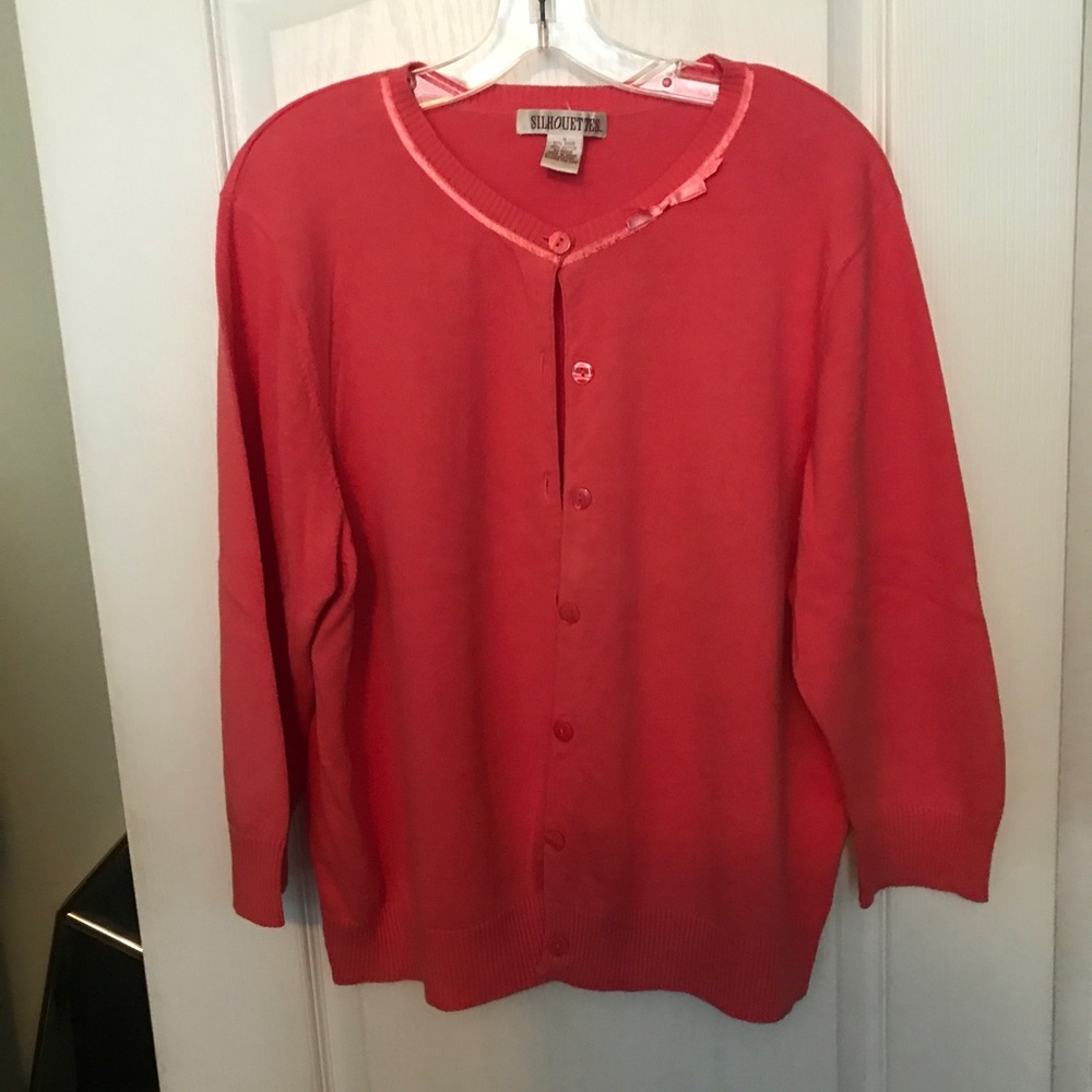 Silhouettes Women's Pink Cardigan - 1X